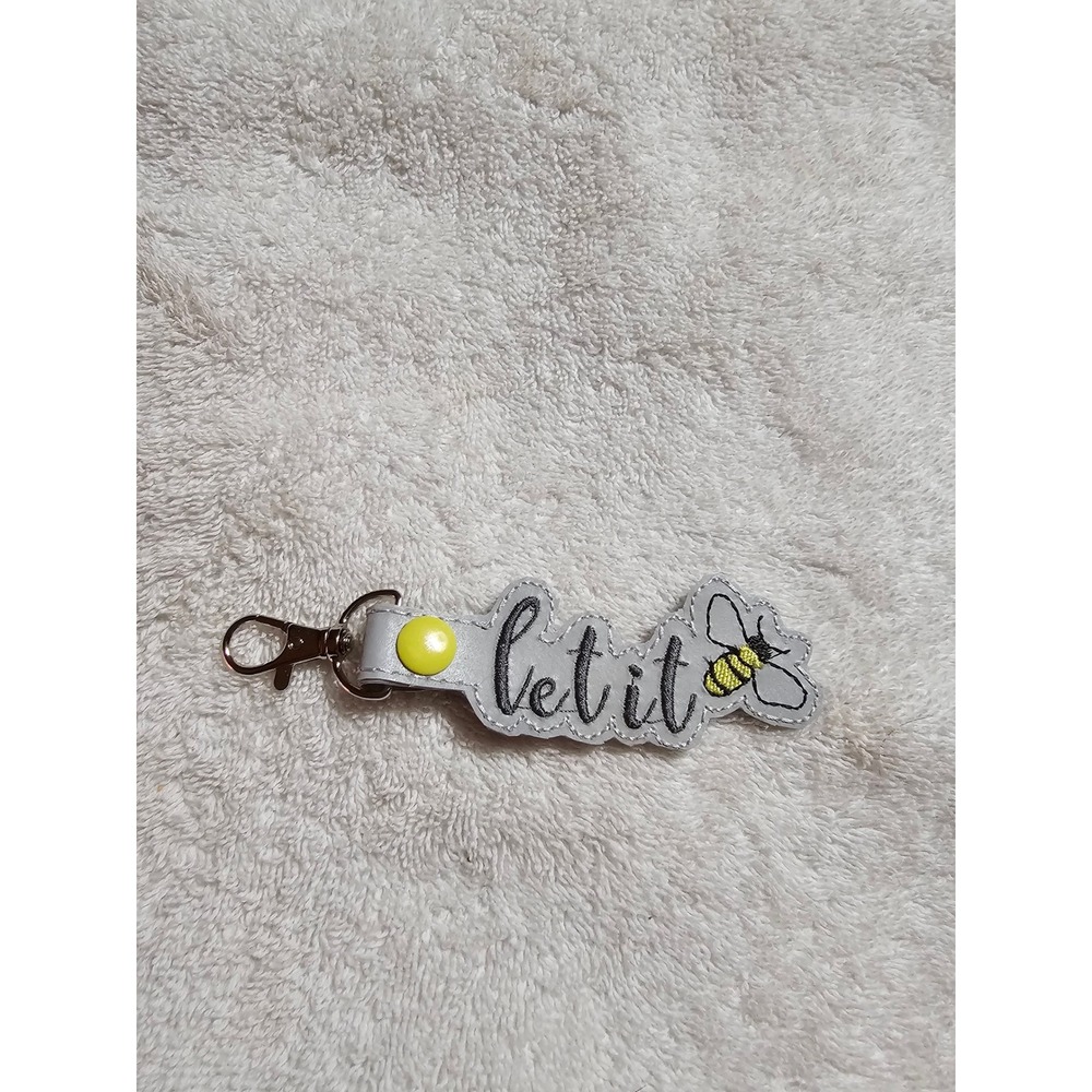 Let it Bee Keychain Cute‎ Charm Bag Accessory Purse Decor Car Key Ring